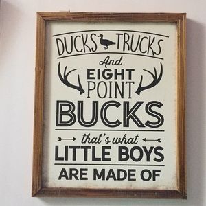 ❌SOLD❌Rustic little boys wooden wall sign